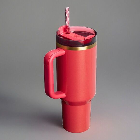 🔥Stanley The Quencher H2.0 FlowState Tumbler 40 OZ - Scarlet Tinsel BNWT💥 - Picture 2 of 4